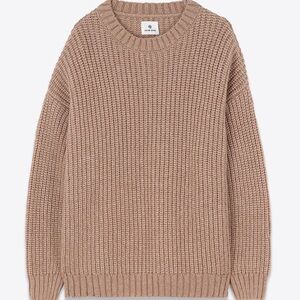 Anine Bing Beige Sydney Crewneck Sweater